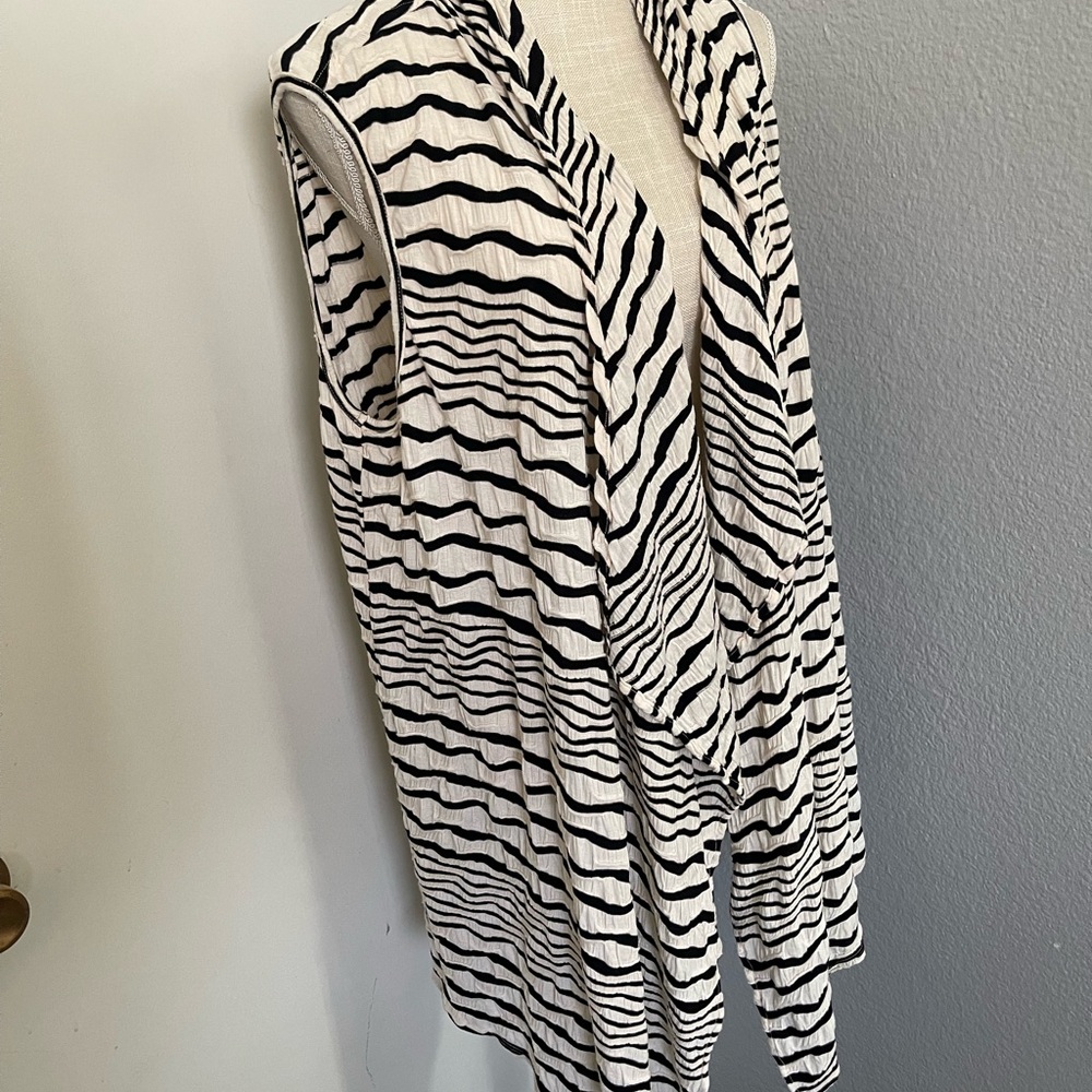 Womens Tianello Vintage Sleeveless striped Cardigan